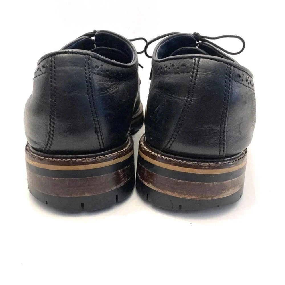 Johnston & Murphy XC Flex Black Sheepskin Leather Lace Up Oxfords‎ Mens 9M
